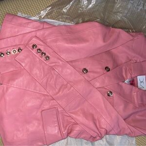 Elegant Pink Double-Breasted Women's Blazer